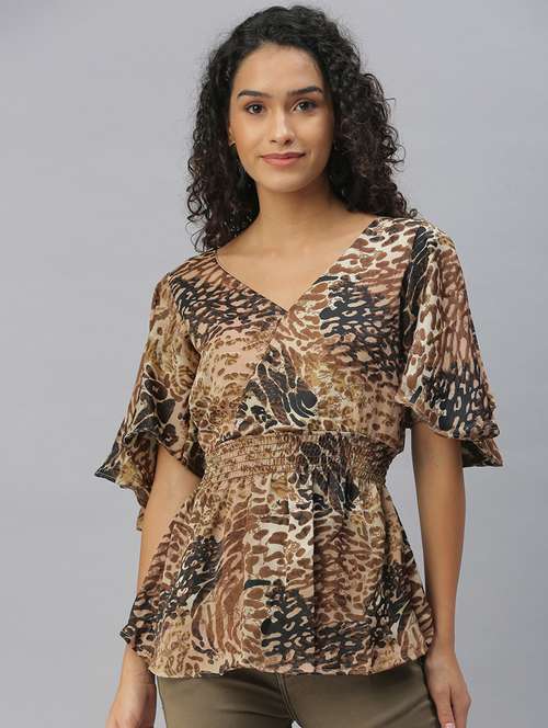 women's peplum v neck top - 18392390 -  Standard Image - 0