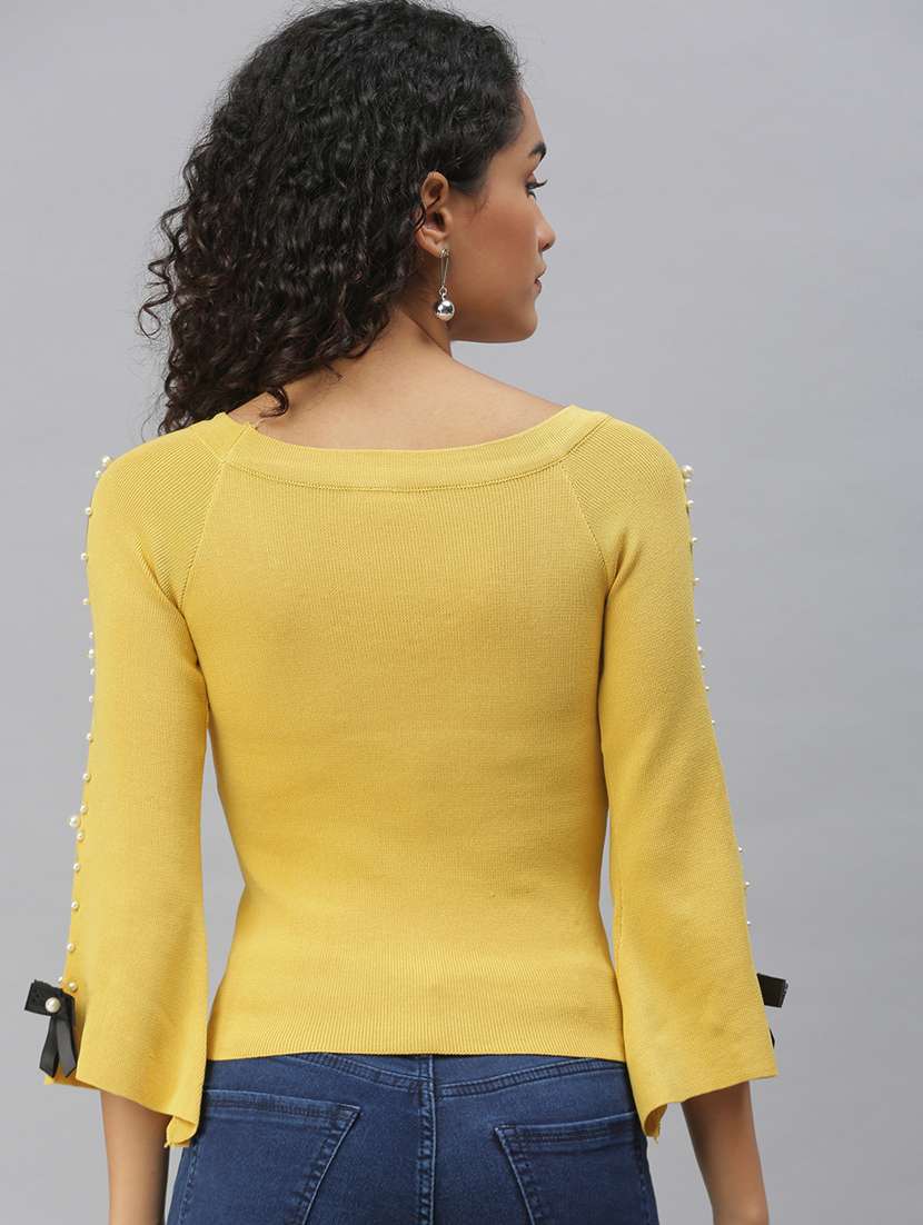 women's straight boat neck top - 18392632 -  Standard Image - 3