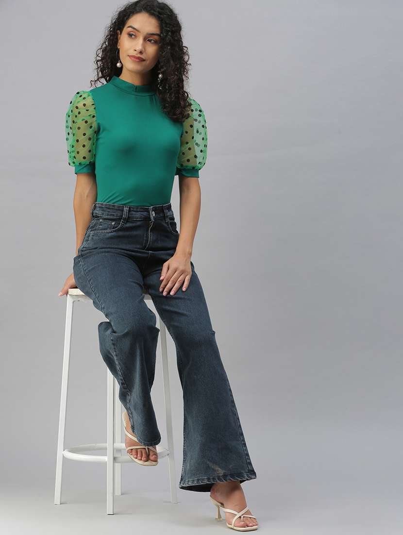 women's straight mock neck top - 18392648 -  Standard Image - 3