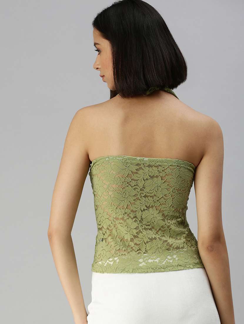 women's open back & tie halter neck top - 18392664 -  Standard Image - 3