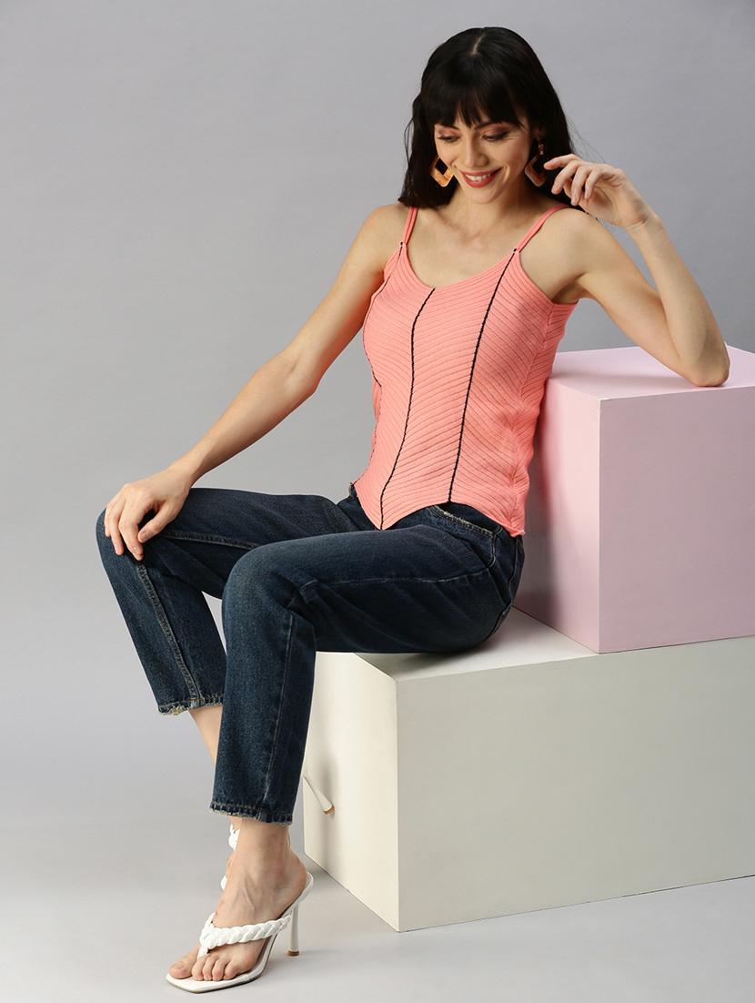 cami neck striped top - 18392665 - Standard Image - 3