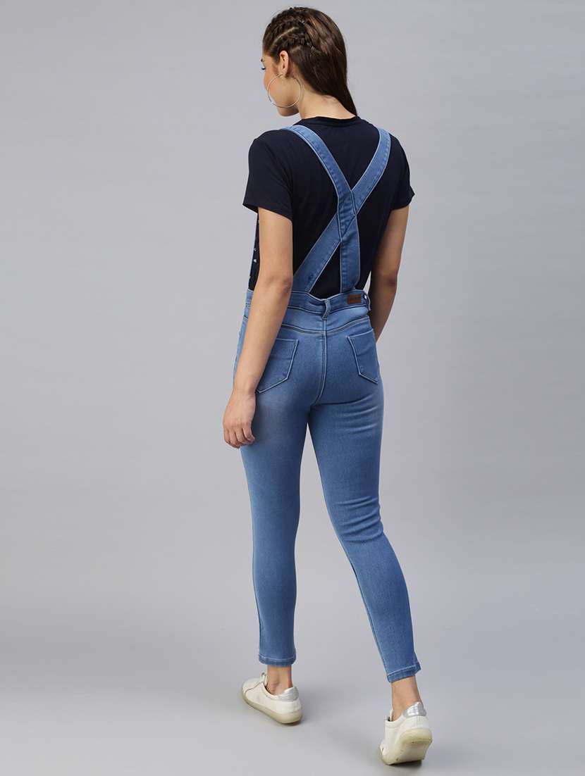 blue cotton dungaree jumpsuit - 18392917 -  Standard Image - 3