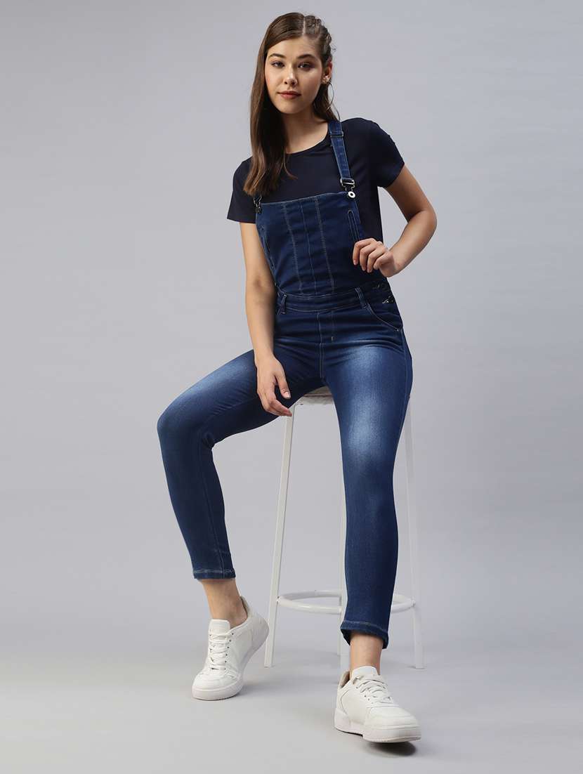 blue cotton dungaree jumpsuit - 18392918 -  Standard Image - 3