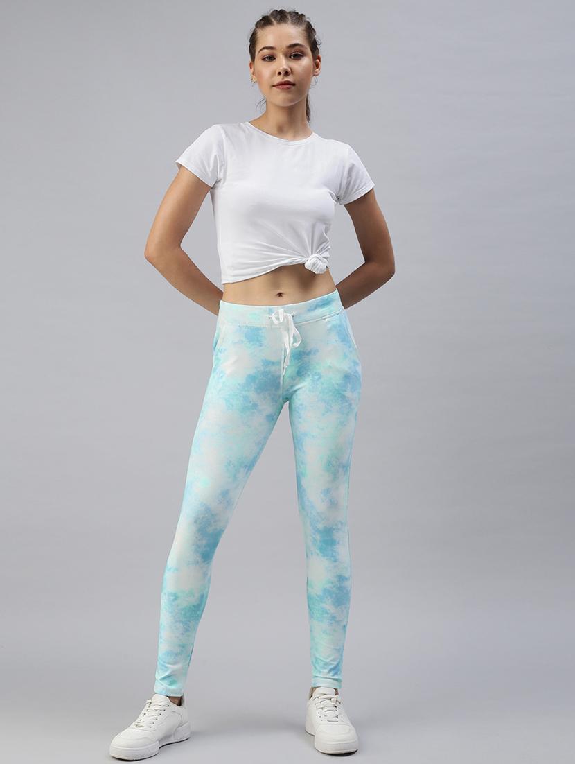 blue printed track pant - 18392937 - Standard Image - 3