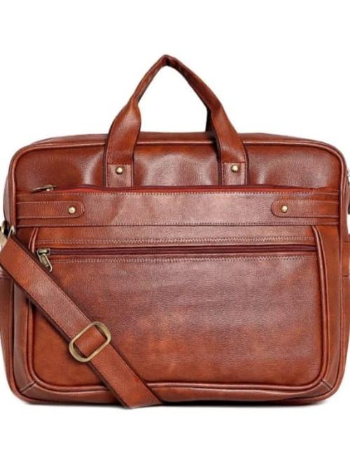leather good quality laptop bag - 18392957 - Standard Image - 0