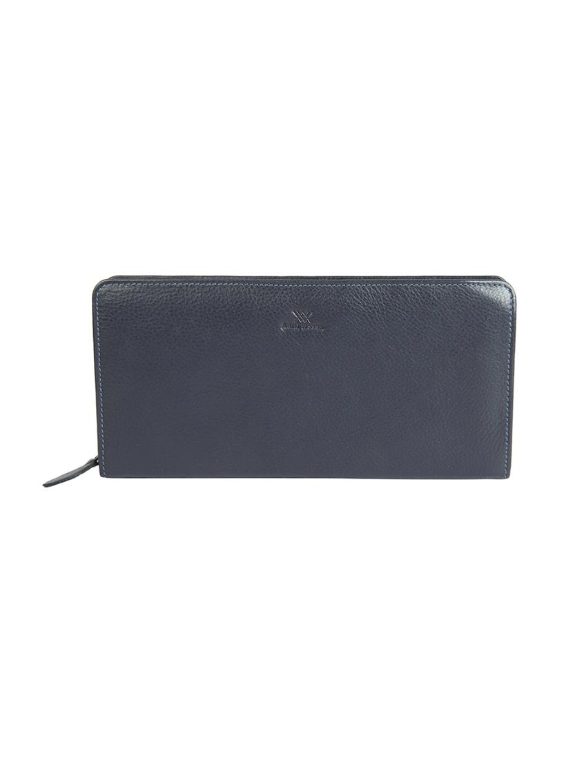 blue solid wallet - 18393000 -  Zoom Image - 0