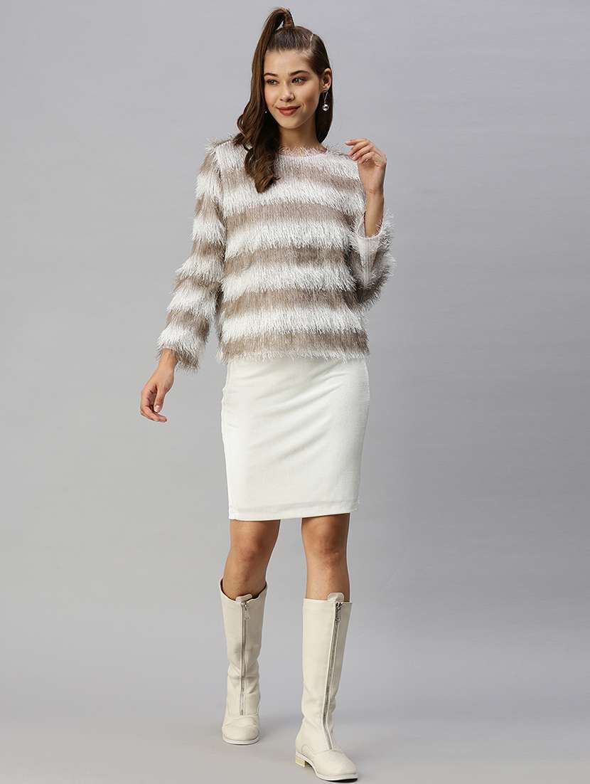 long sleeved striped regular top - 18393086 -  Standard Image - 3