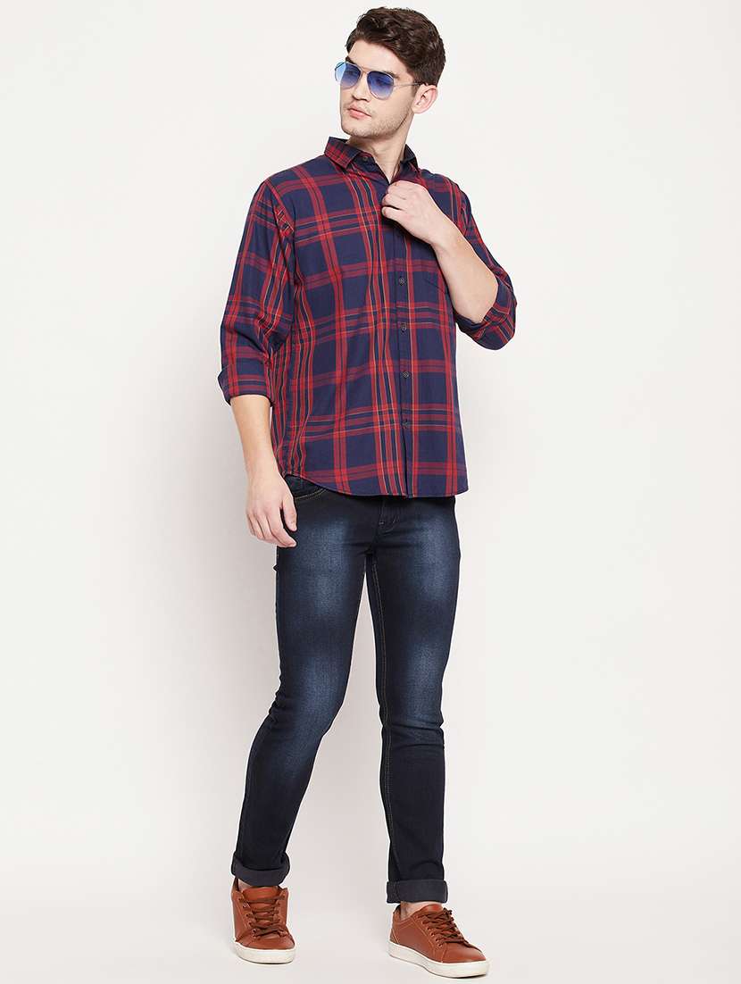 red checkered casual shirt - 18393168 -  Standard Image - 3