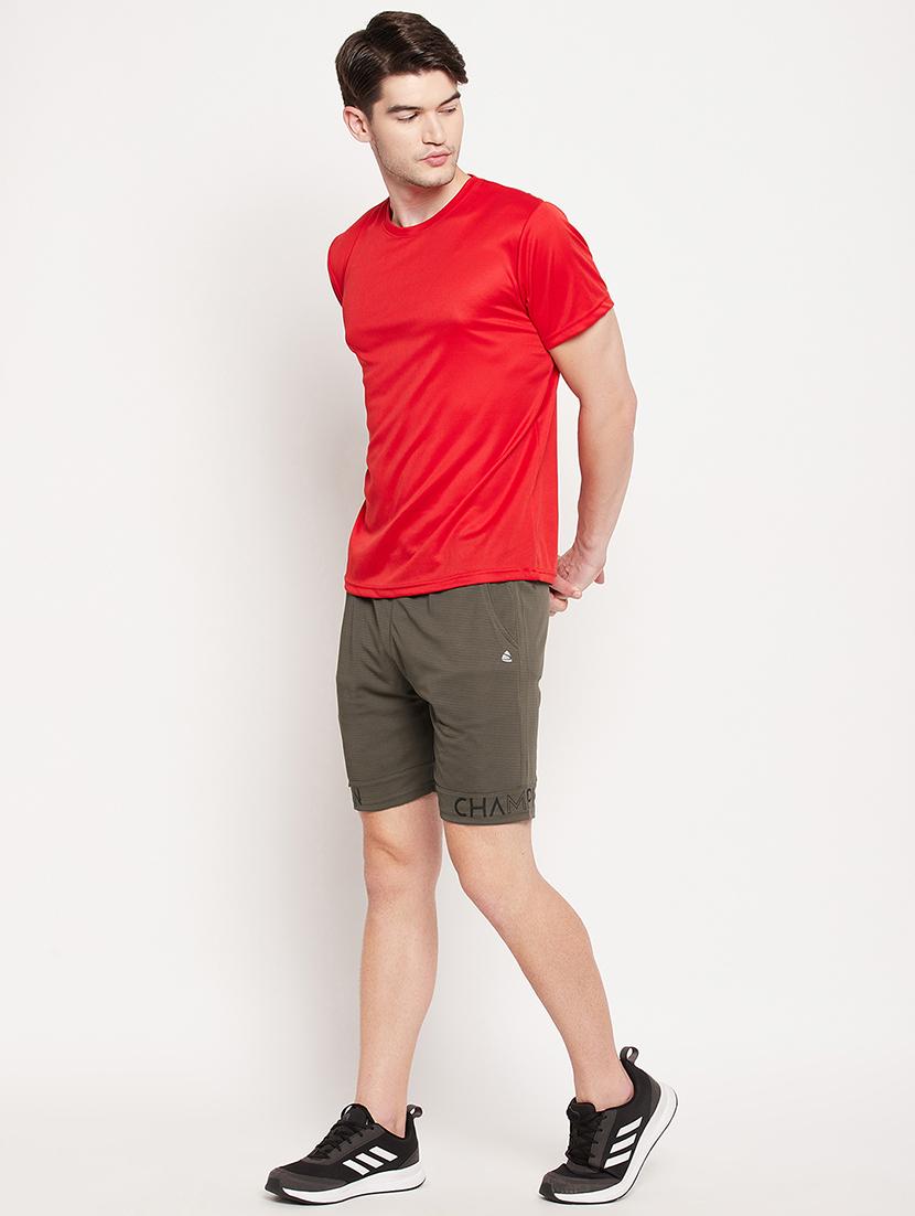 olive-green solid short - 18393174 - Standard Image - 3