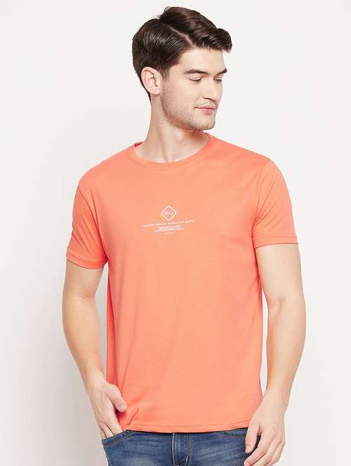 orange back-printed t-shirt - 18393185 -  Standard Image - 0