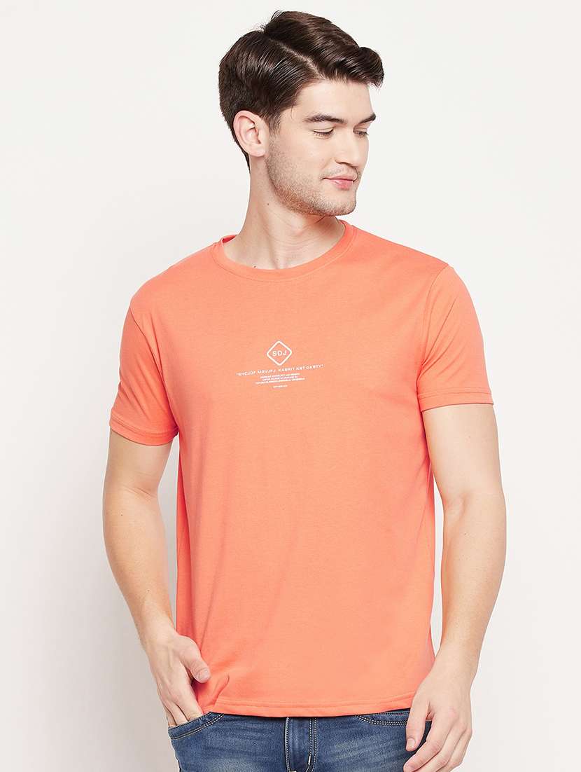 orange back-printed t-shirt - 18393185 -  Zoom Image - 0