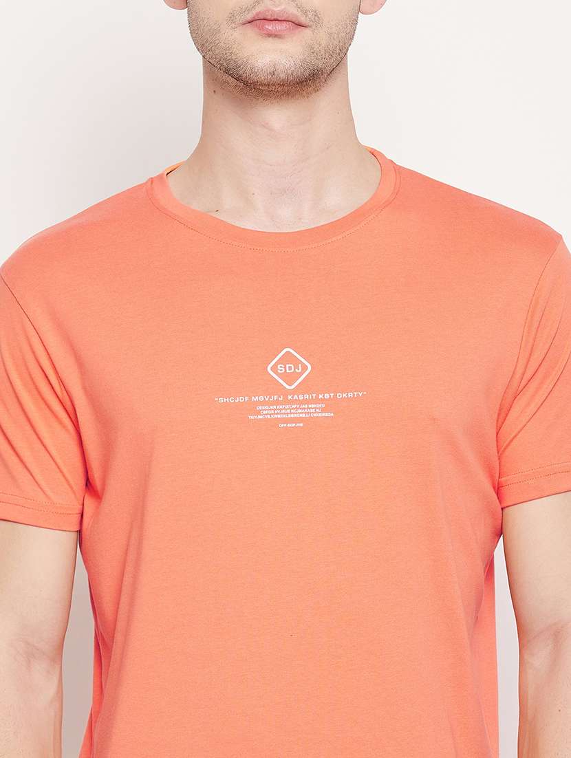 orange back-printed t-shirt - 18393185 - Standard Image - 3