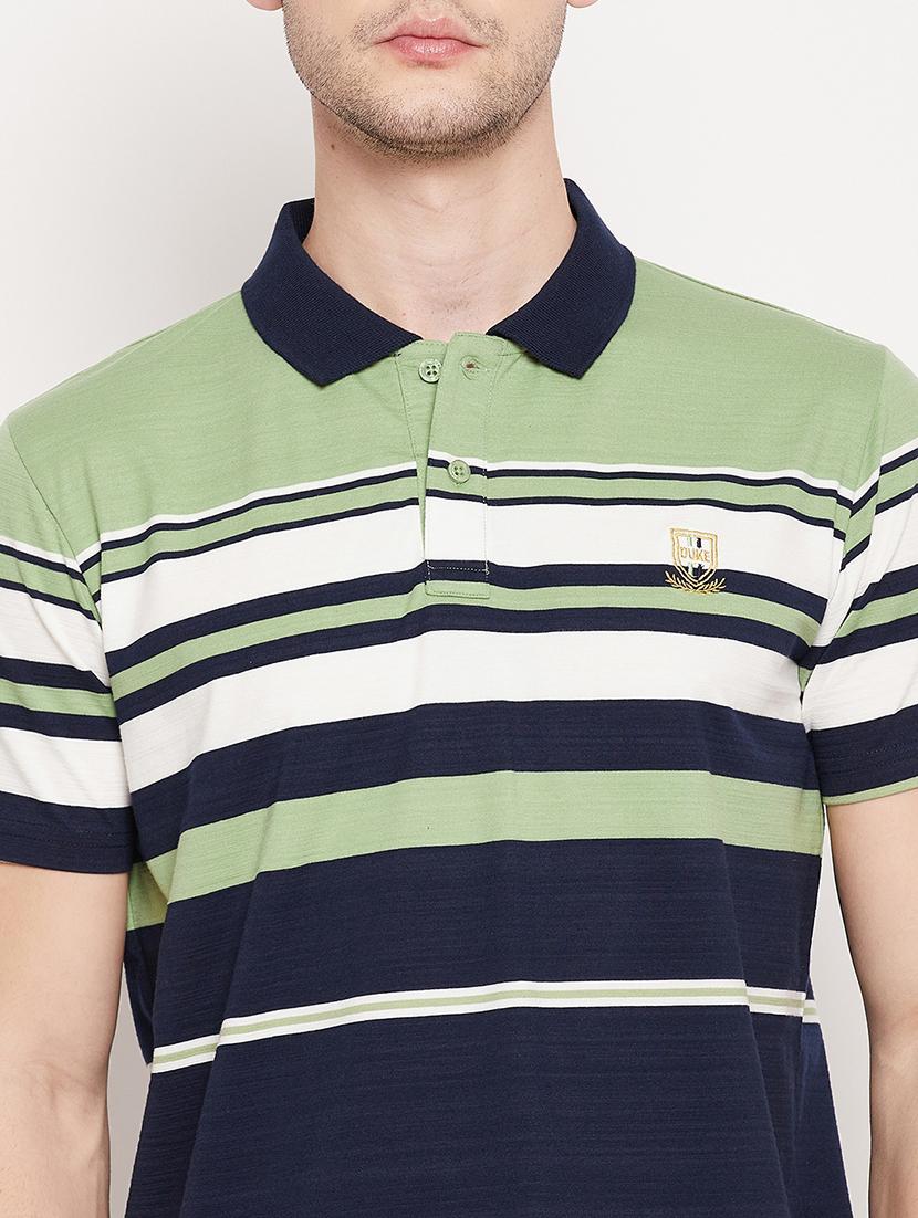 green striped polo t-shirt - 18393216 - Standard Image - 3