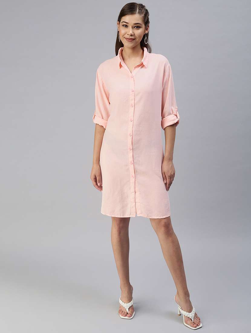 women's shirt solid dress - 18393313 -  Zoom Image - 0