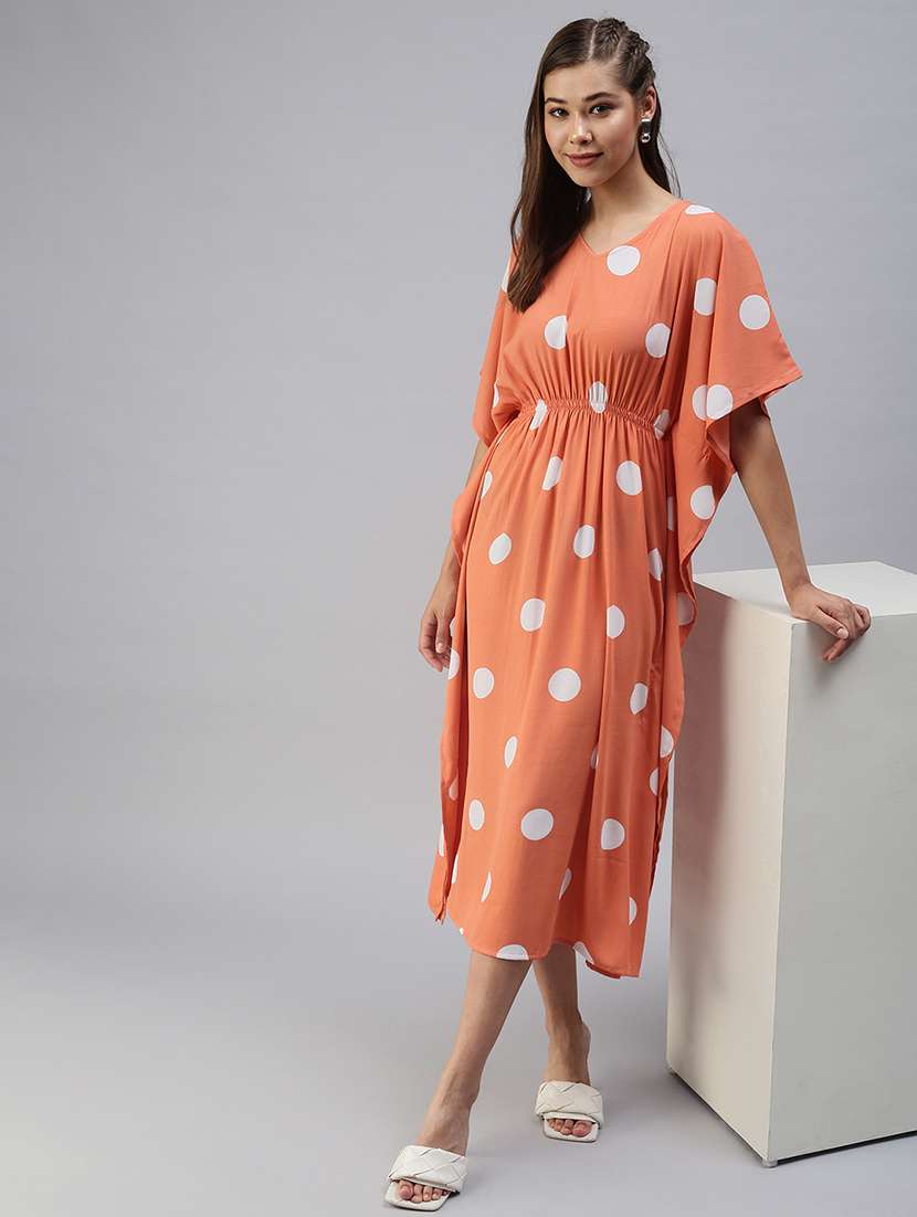 Polka Dot Blouson Kaftan - 18393320 -  Standard Image - 3