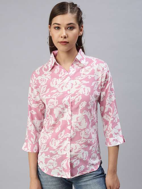 long sleeved printed regular shirt - 18393463 - Standard Image - 0