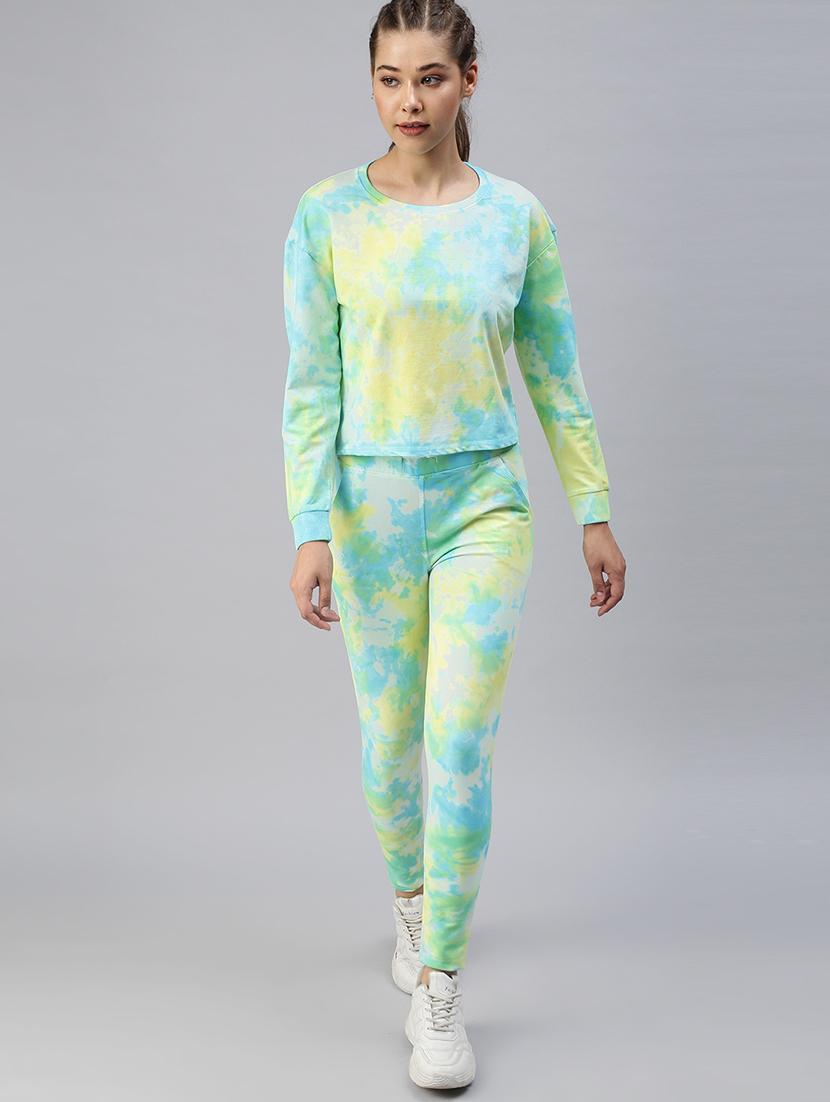 long sleeved tie & dye top and trouser set - 18393464 - Zoom Image - 0