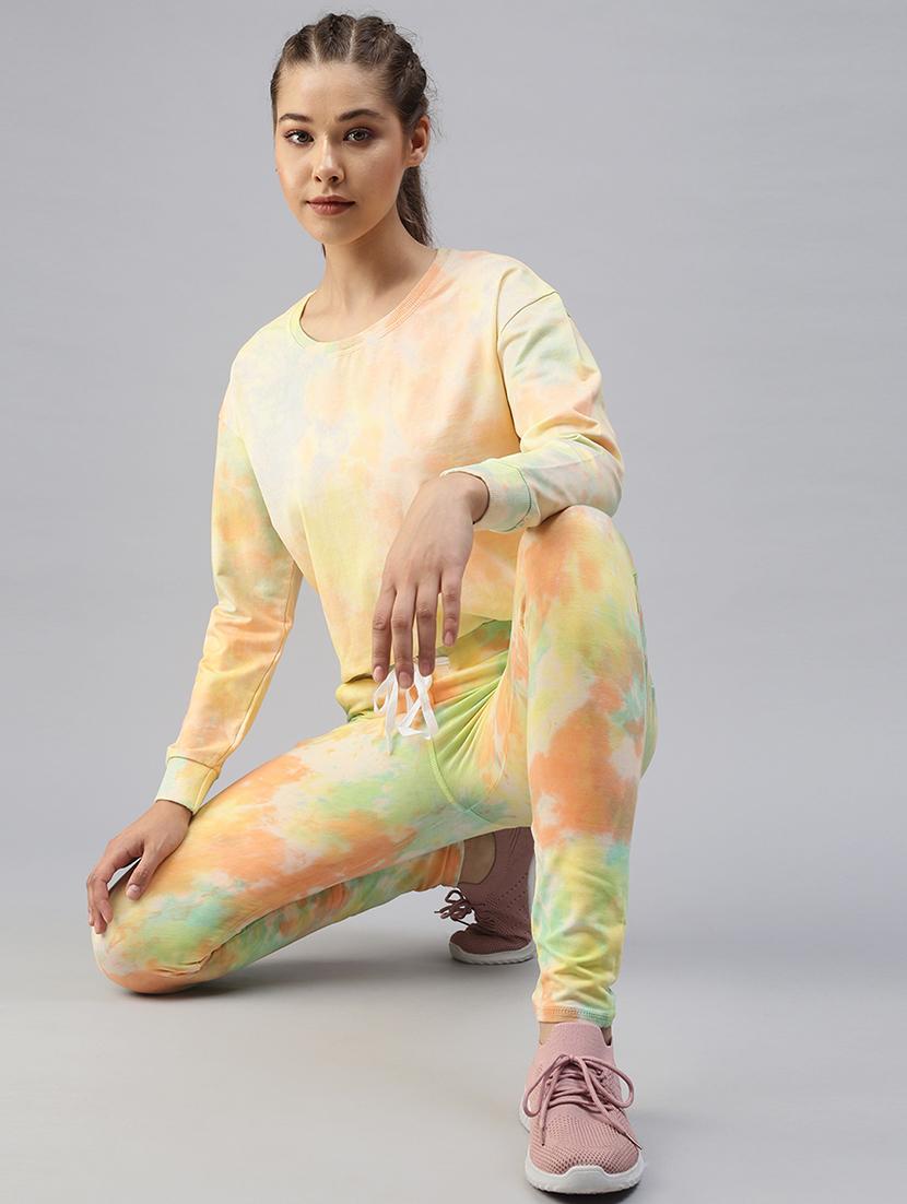 long sleeved tie & dye top and trouser set - 18393465 - Standard Image - 3
