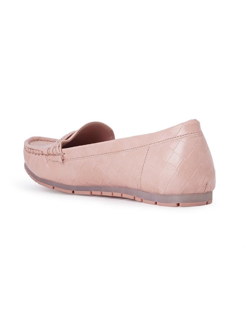 pink synthetic slip on loafers - 18393520 - Standard Image - 3