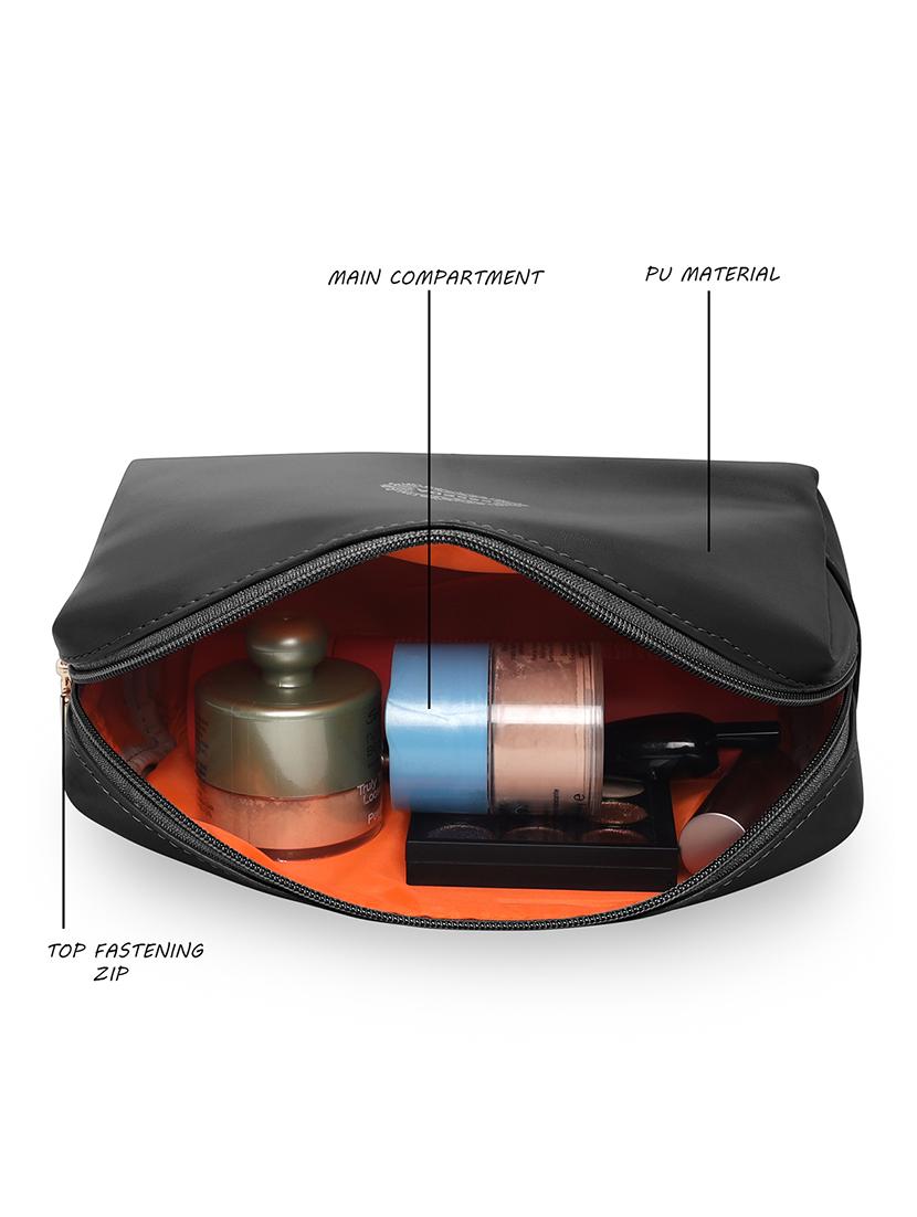 black solid regular pouch - 18393654 - Standard Image - 3
