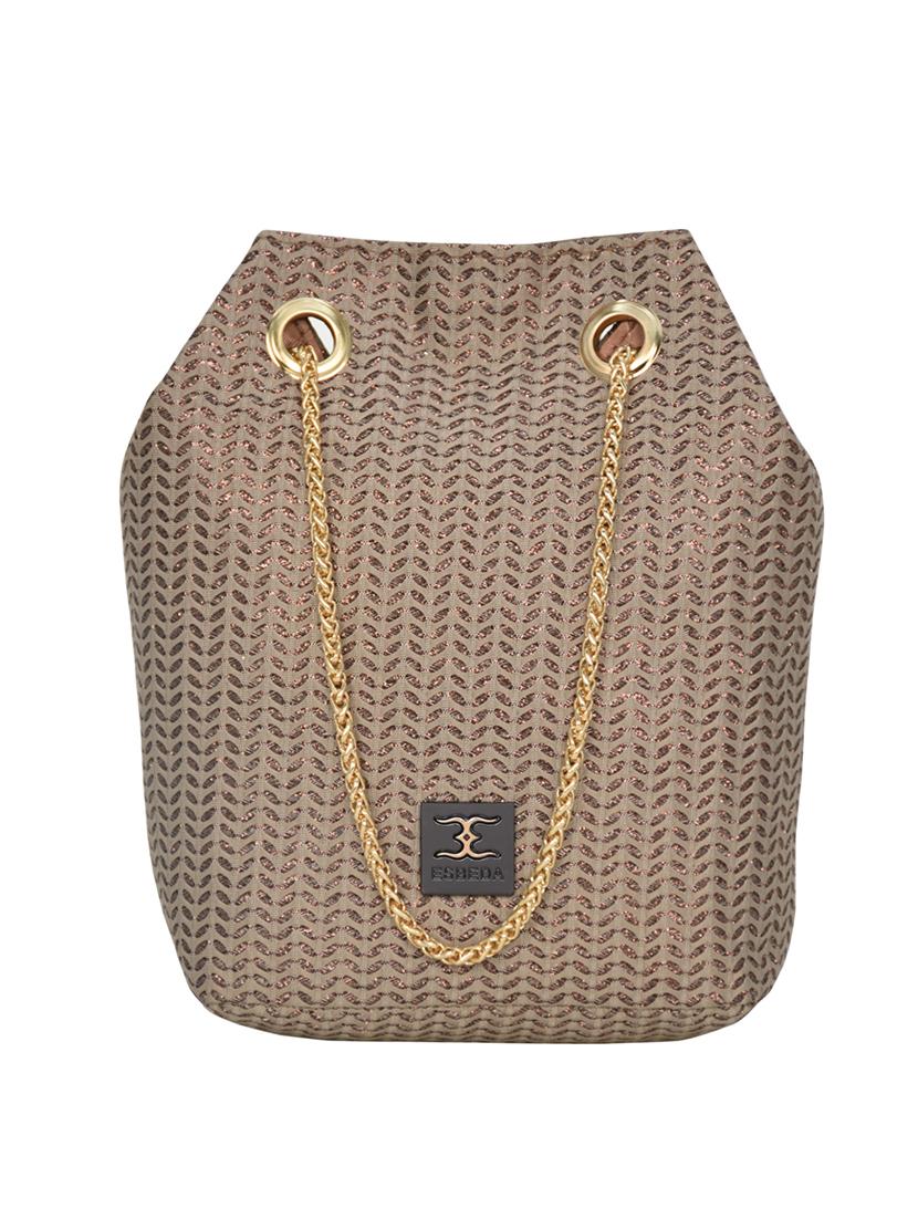 grey textured regular handbag - 18393664 -  Zoom Image - 0
