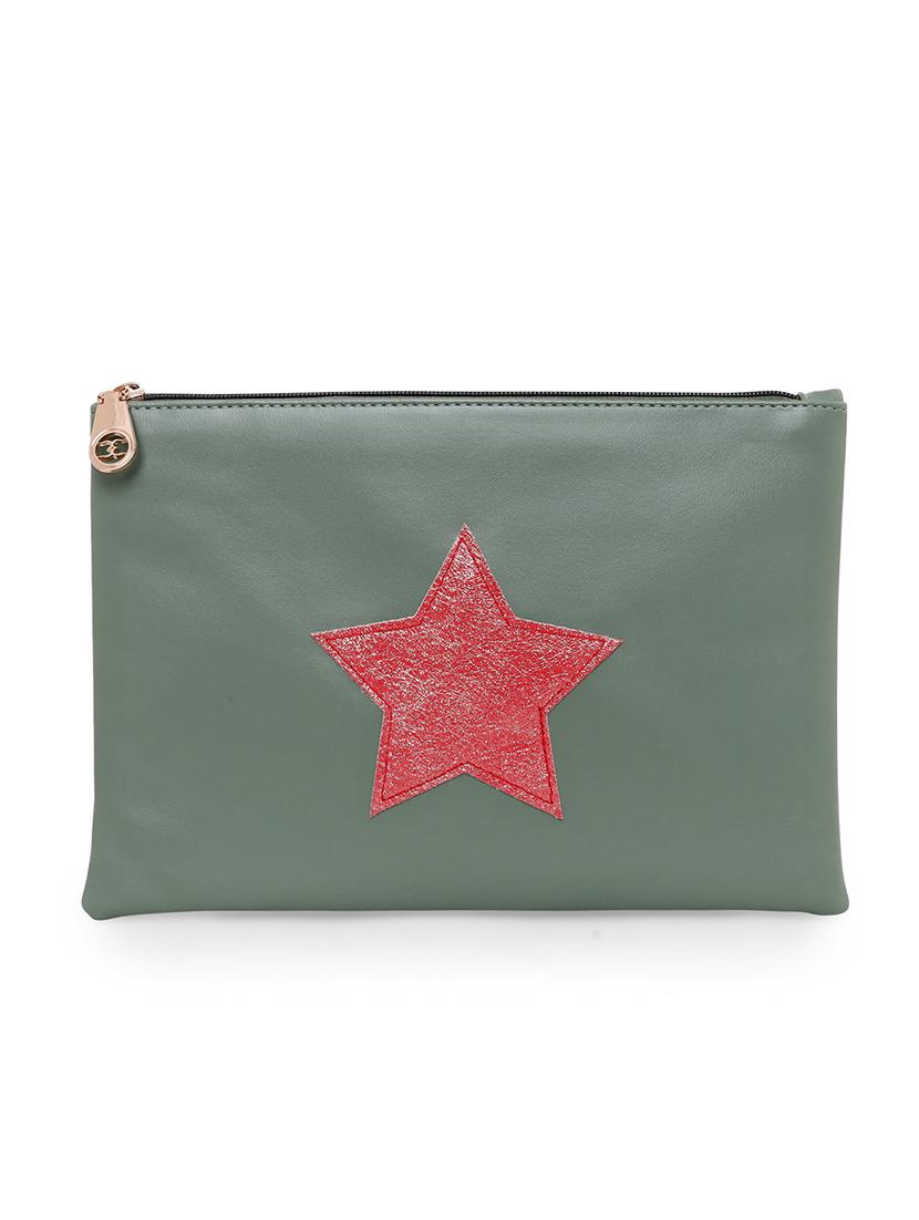 olive printed regular pouch - 18393670 - Zoom Image - 0
