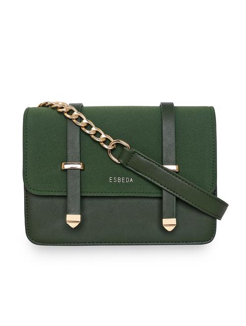 green solid regular sling bag - 18393679 -  Standard Image - 0
