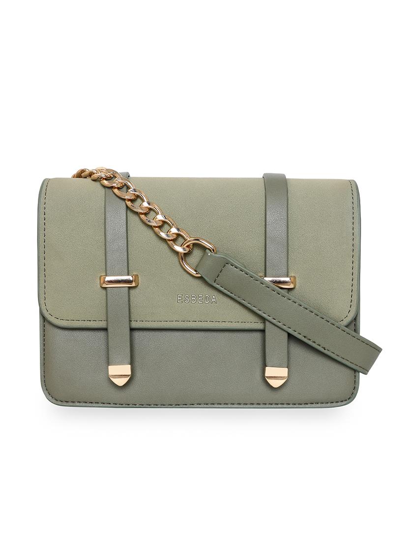 olive solid regular sling bag - 18393682 - Zoom Image - 0