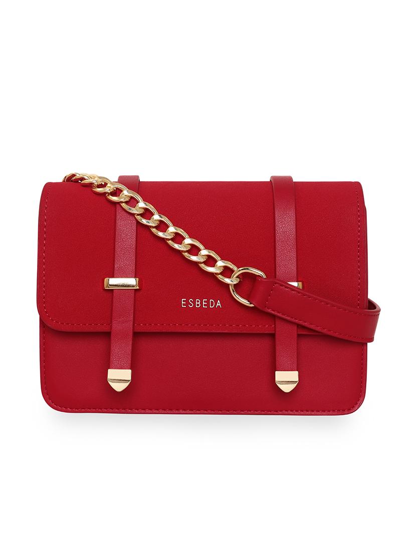 red solid regular sling bag - 18393683 - Zoom Image - 0