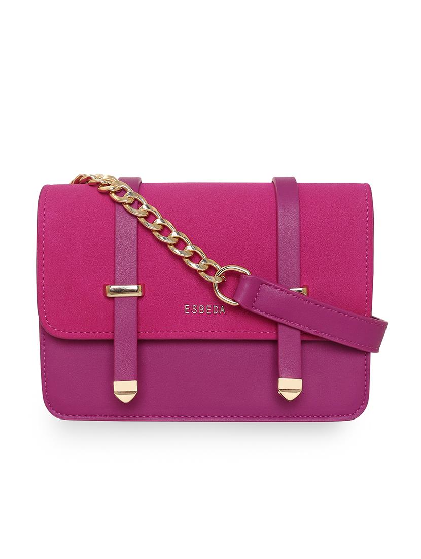 pink solid regular sling bag - 18393685 - Zoom Image - 0