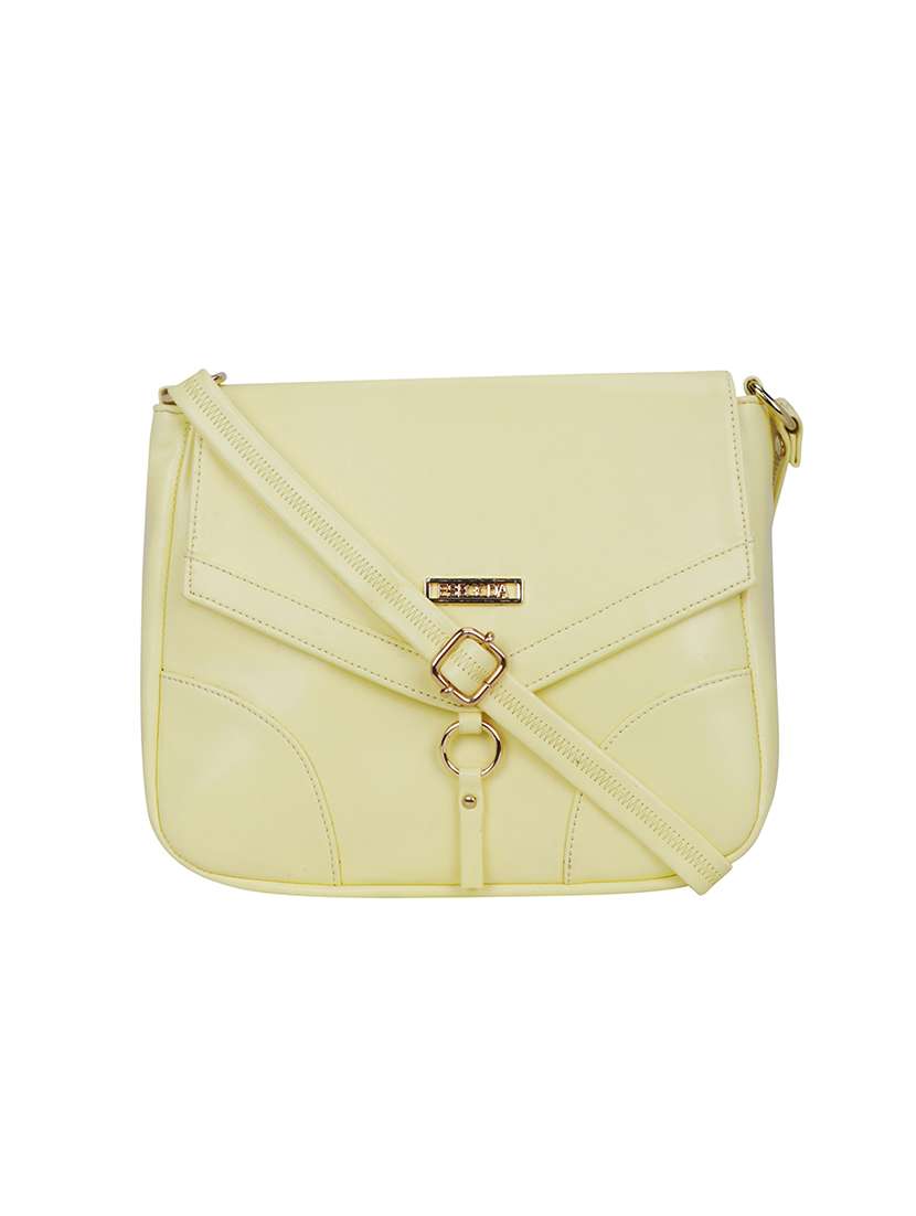 yellow leatherette (pu) sling bag - 18393702 -  Zoom Image - 0