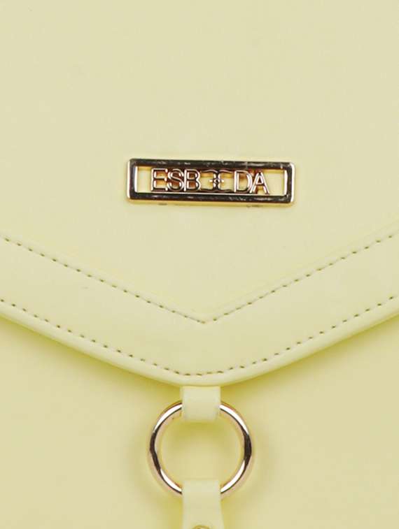 yellow leatherette (pu) sling bag - 18393702 - Standard Image - 3