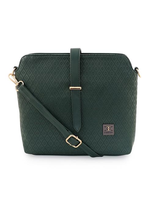 green textured regular sling bag - 18393721 -  Standard Image - 0