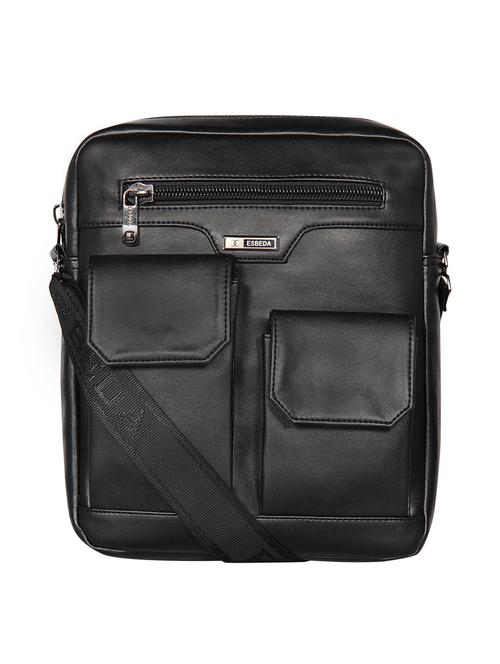 black solid regular sling bag - 18393744 -  Standard Image - 0