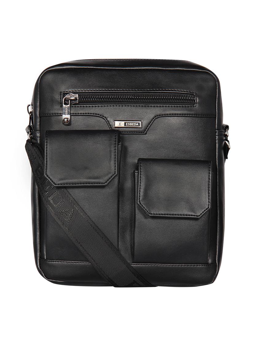 black solid regular sling bag - 18393744 -  Zoom Image - 0