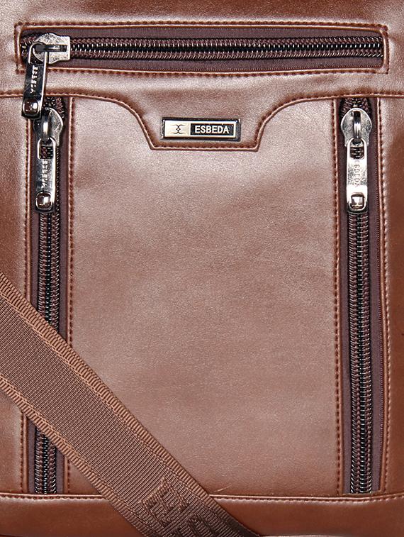 brown solid regular sling bag - 18393750 - Standard Image - 3