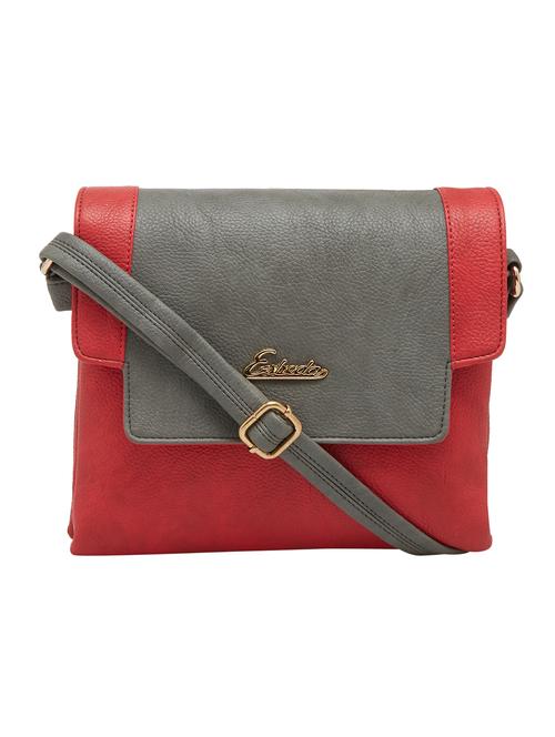 red color block regular sling bag - 18393761 -  Standard Image - 0