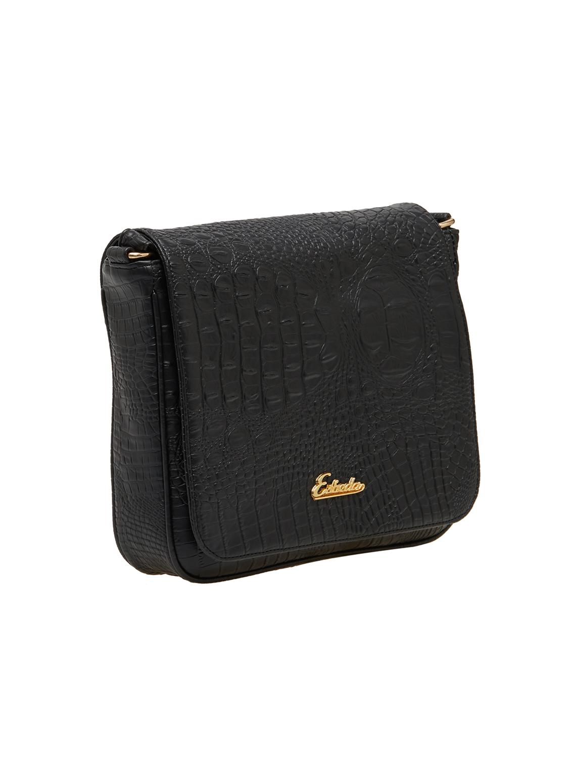 black textured regular sling bag - 18393780 - Standard Image - 3