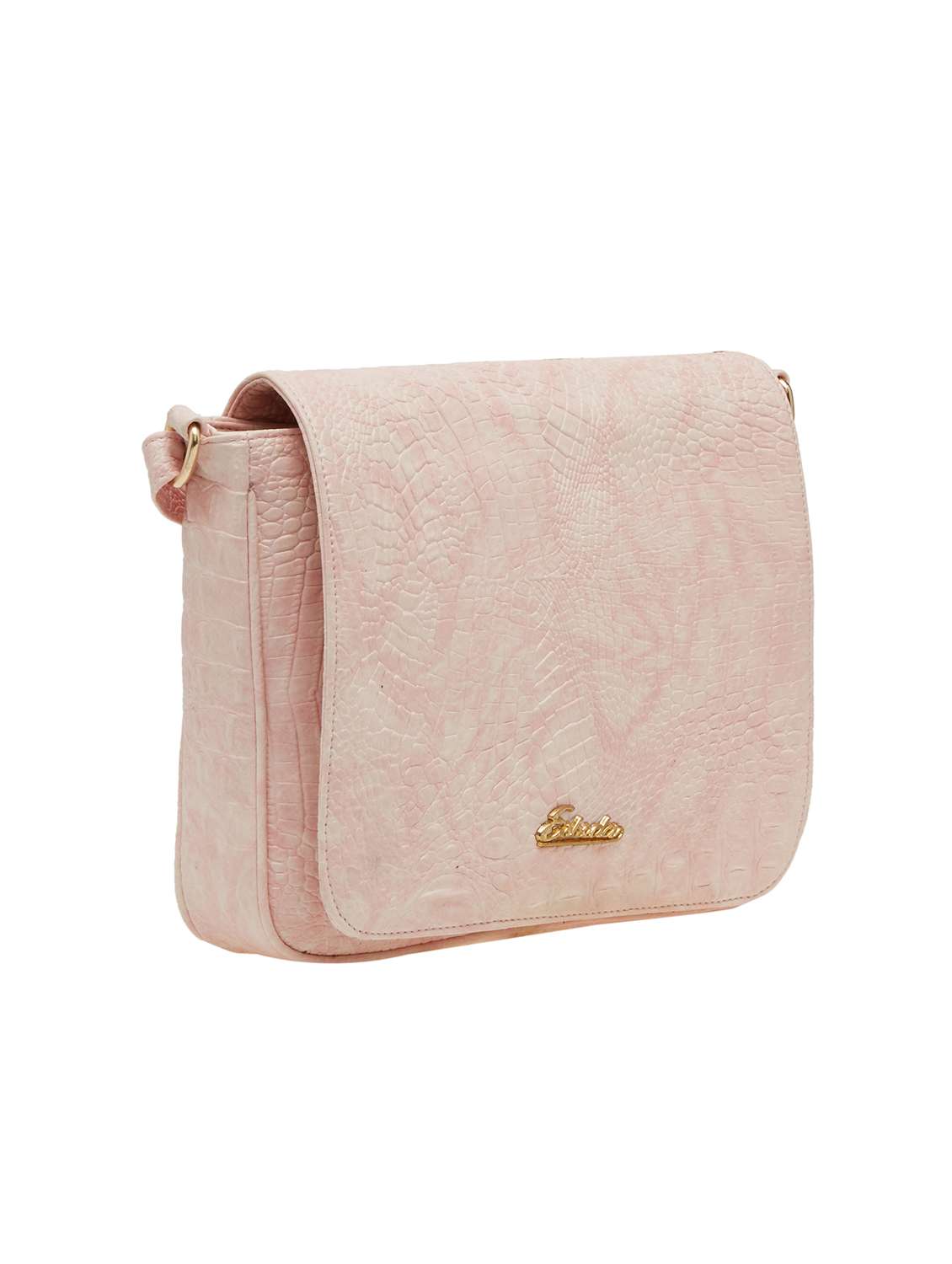 pink textured regular sling bag - 18393783 -  Standard Image - 3