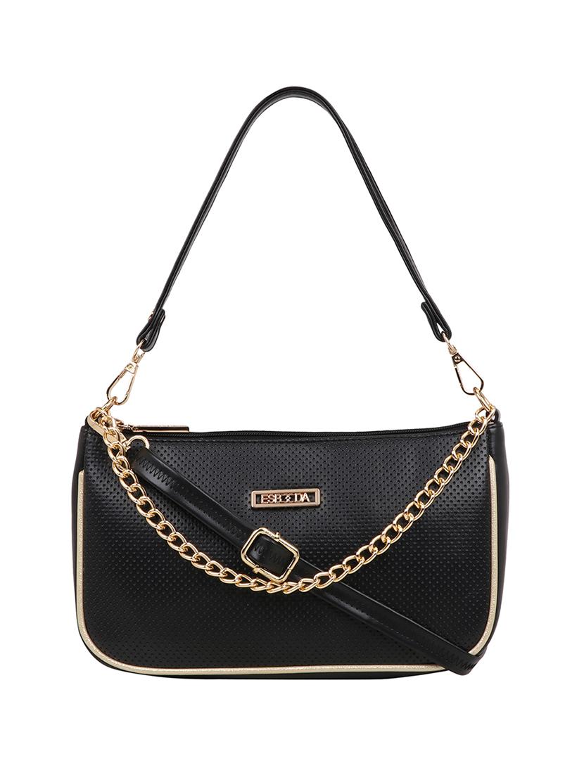 black solid regular sling bag - 18393803 - Zoom Image - 0