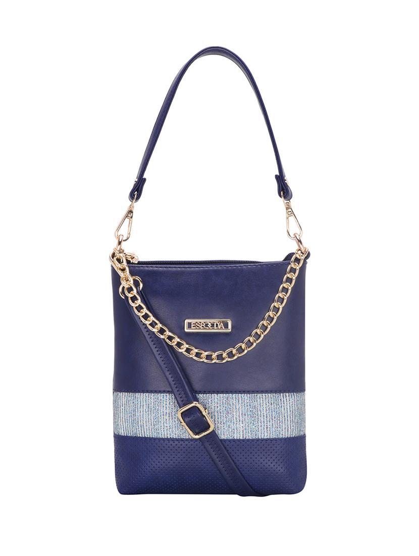 blue solid regular sling bag - 18393816 -  Zoom Image - 0