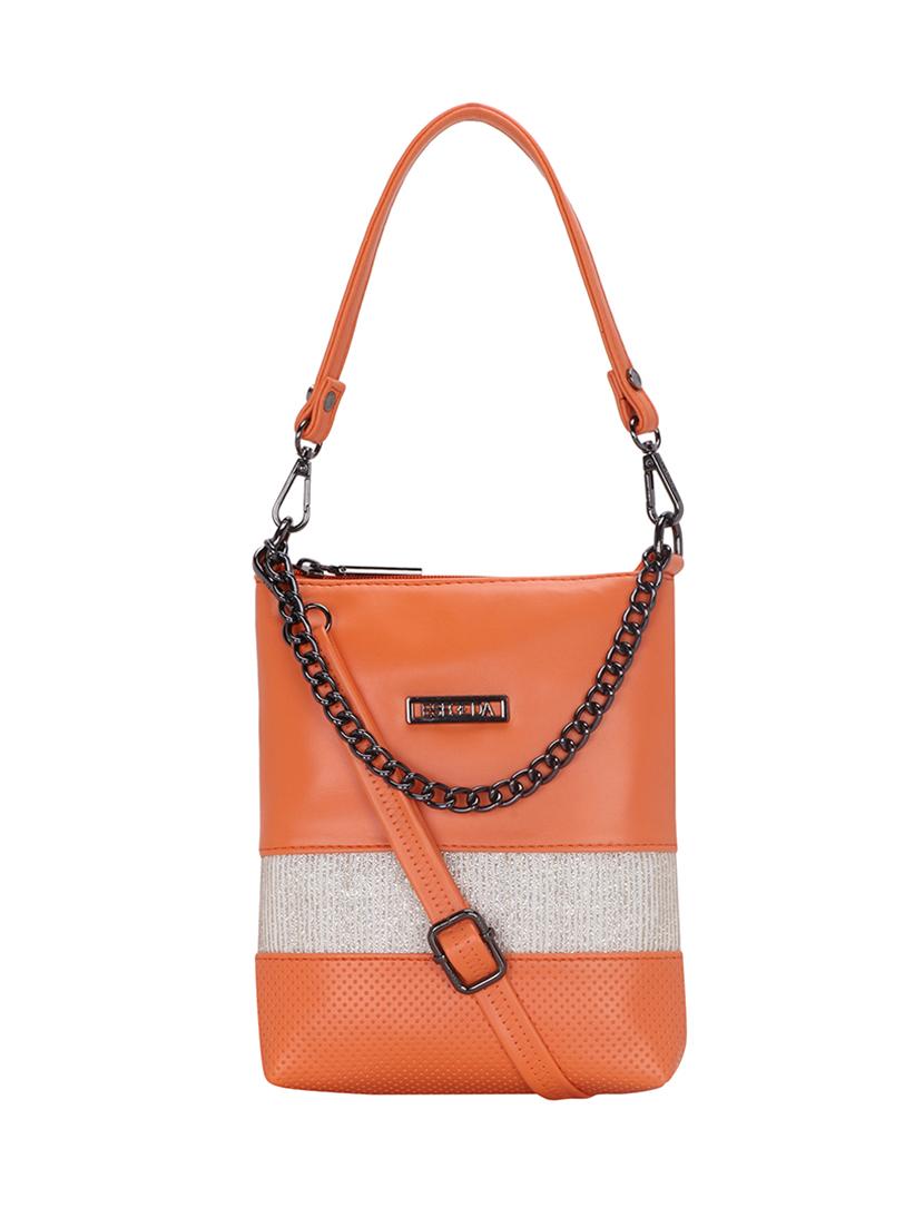 orange solid regular sling bag - 18393819 - Zoom Image - 0