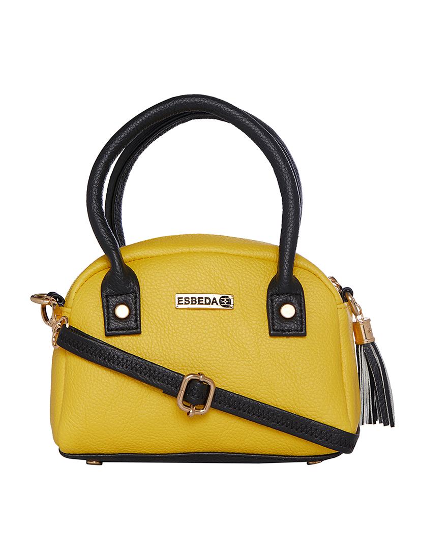 yellow solid regular sling bag - 18393829 - Zoom Image - 0