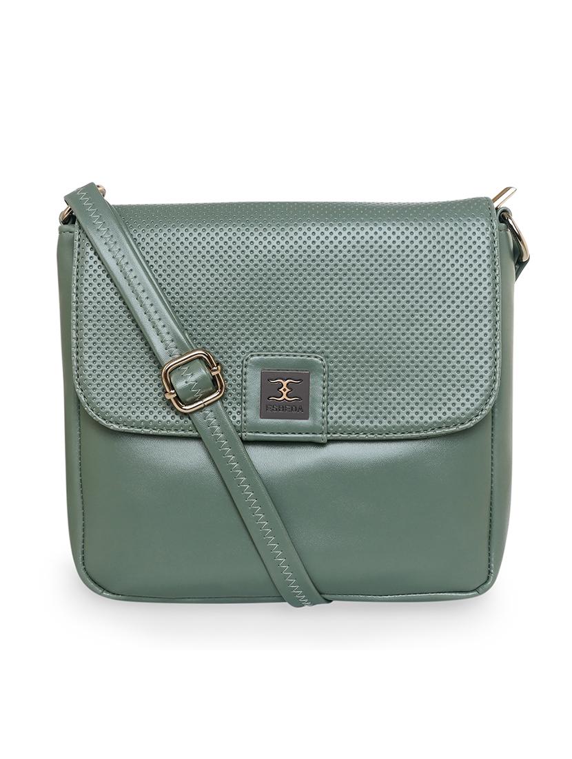 olive solid regular sling bag - 18393846 - Zoom Image - 0