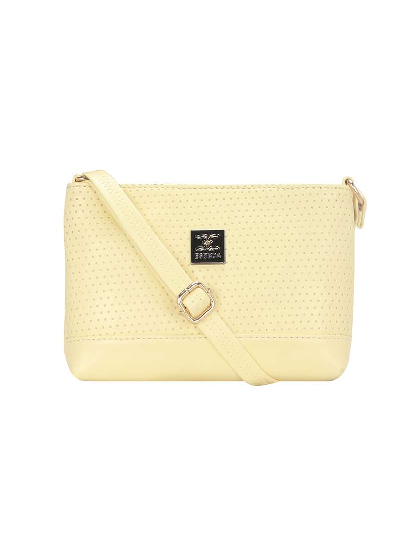 yellow textured regular sling bag - 18393849 - Zoom Image - 0