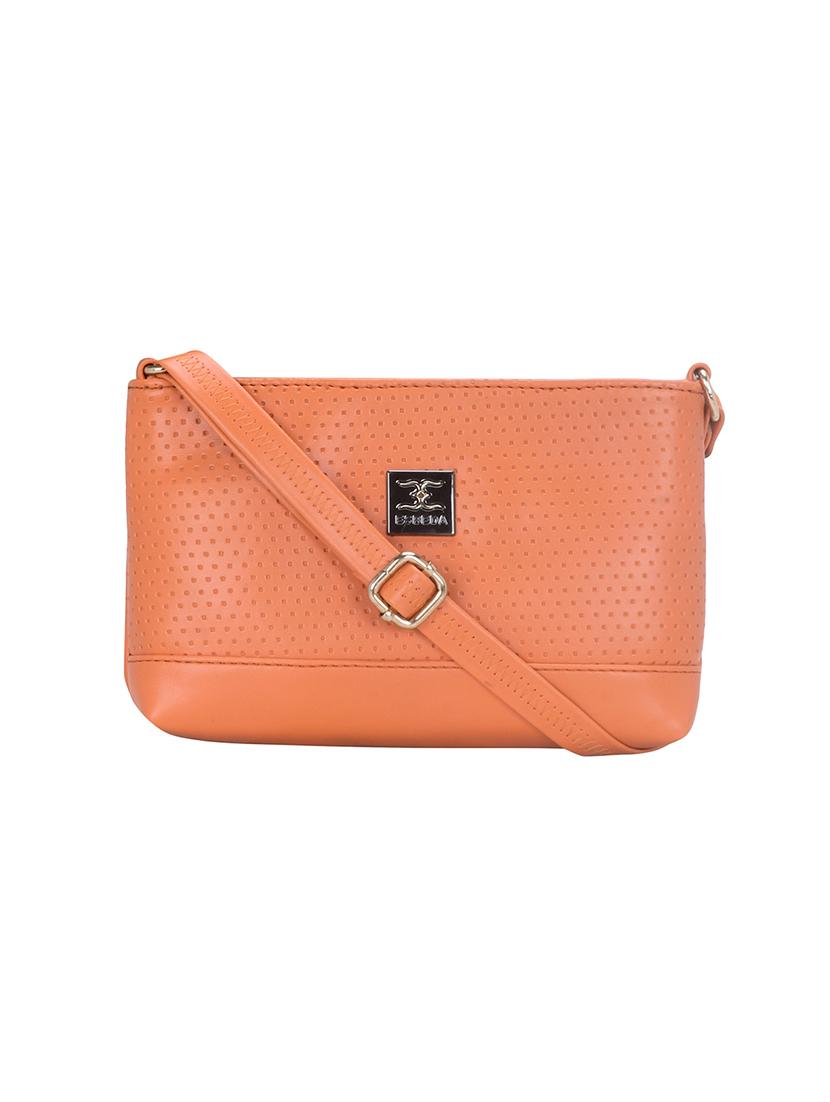 orange textured regular sling bag - 18393855 - Zoom Image - 0