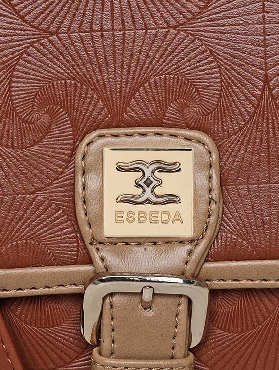 tan textured regular sling bag - 18393869 -  Standard Image - 3