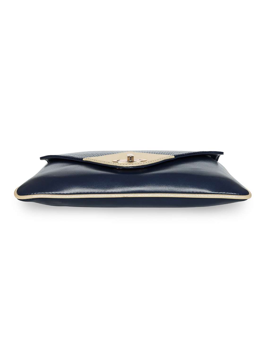 navy blue leatherette envelope clutch - 18393978 - Standard Image - 3