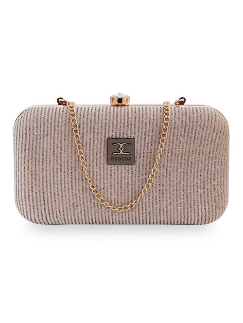 cream velvet box clutch - 18394012 -  Standard Image - 0