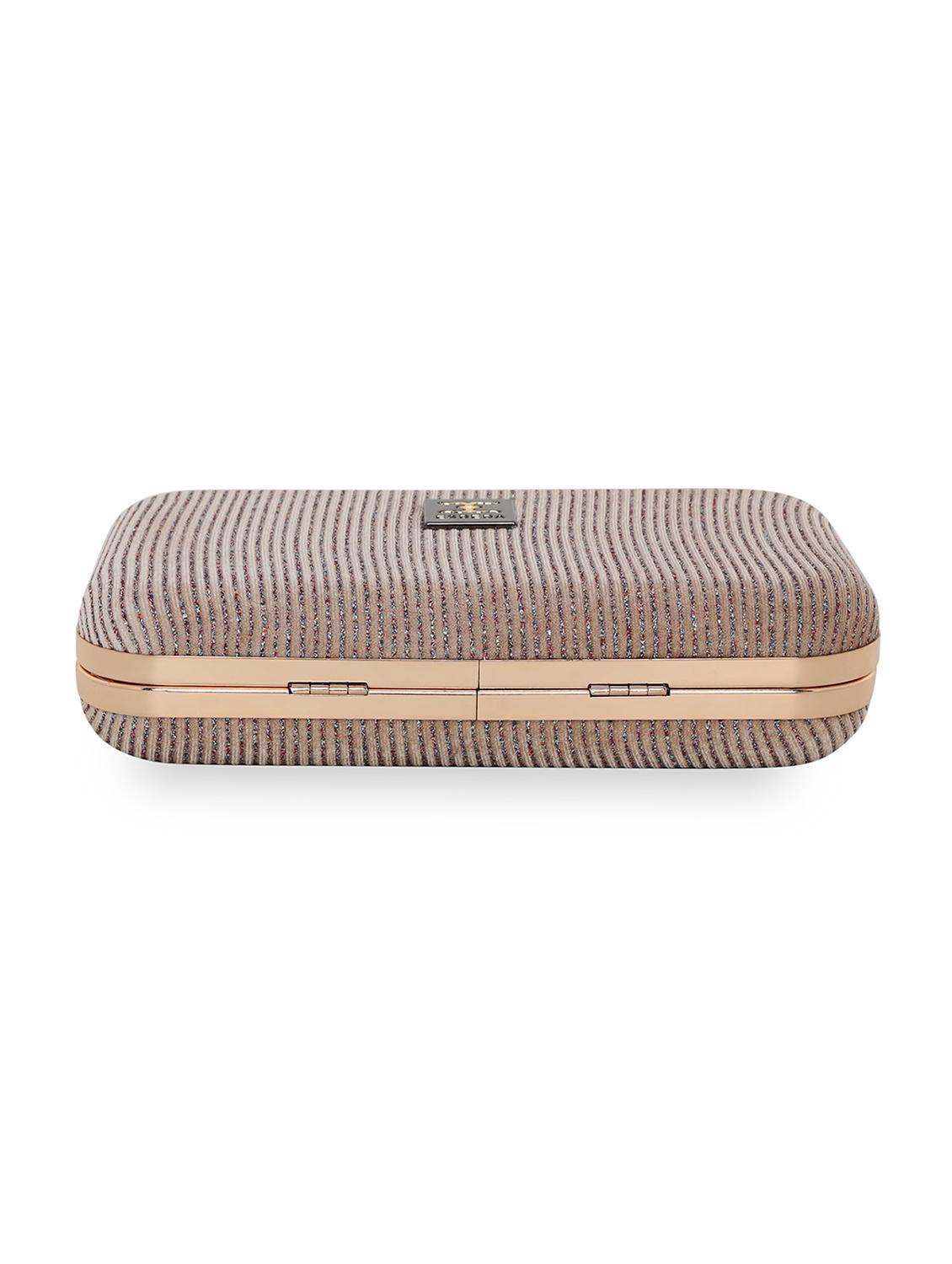 cream velvet box clutch - 18394012 - Standard Image - 3